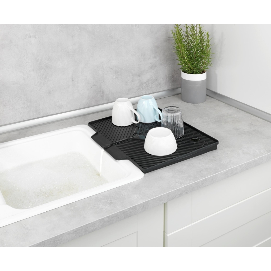 WENKO 54771100 - Abtropfständer NELIA 34x40 cm schwarz