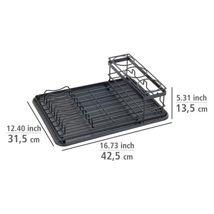 WENKO 54798100 - Geschirrabtropfständer AMY 42,5 x 31,5 cm schwarz
