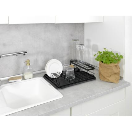 WENKO 54798100 - Geschirrabtropfständer AMY 42,5 x 31,5 cm schwarz