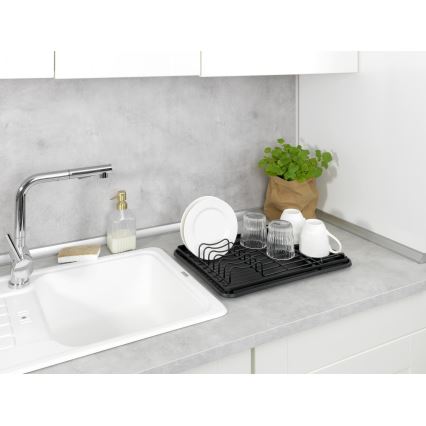 WENKO 54798100 - Geschirrabtropfständer AMY 42,5 x 31,5 cm schwarz