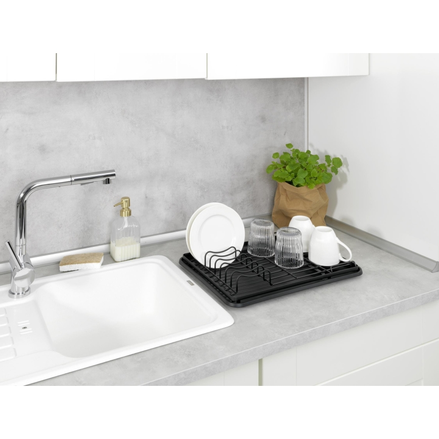 WENKO 54798100 - Geschirrabtropfständer AMY 42,5 x 31,5 cm schwarz