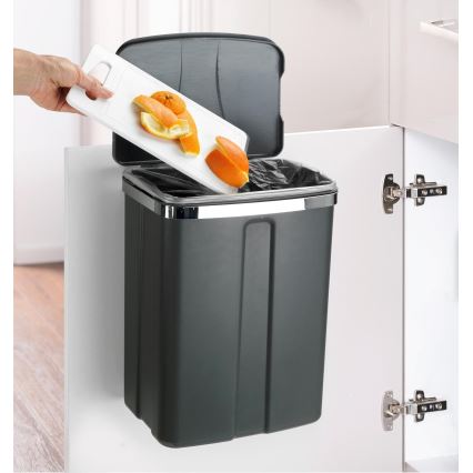 WENKO 54903100 - Türkorb zum Einhängen, 26x36,5 cm, grau/silber