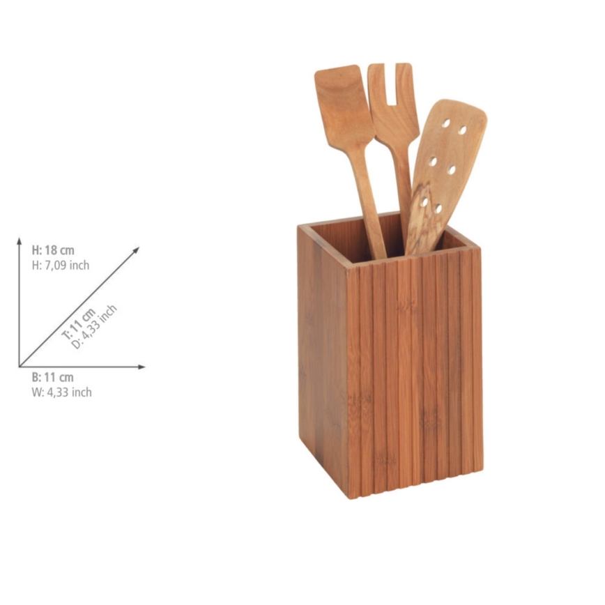 WENKO 54941100 - Küchenutensilien-Set, 3 Stück, 11 x 18 cm, braun