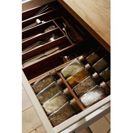 WENKO 54950100 - Gewürz-Organizer ANNI 38 x 20 cm, braun