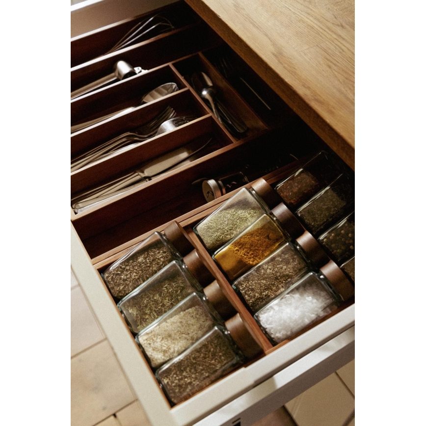 WENKO 54950100 - Gewürz-Organizer ANNI 38 x 20 cm, braun