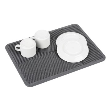 WENKO 54955100 - Abtropfmatte DAMON 40x30 cm Diatomit/grau