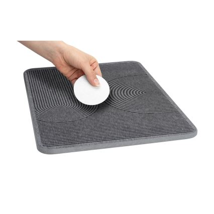 WENKO 54955100 - Abtropfmatte DAMON 40x30 cm Diatomit/grau