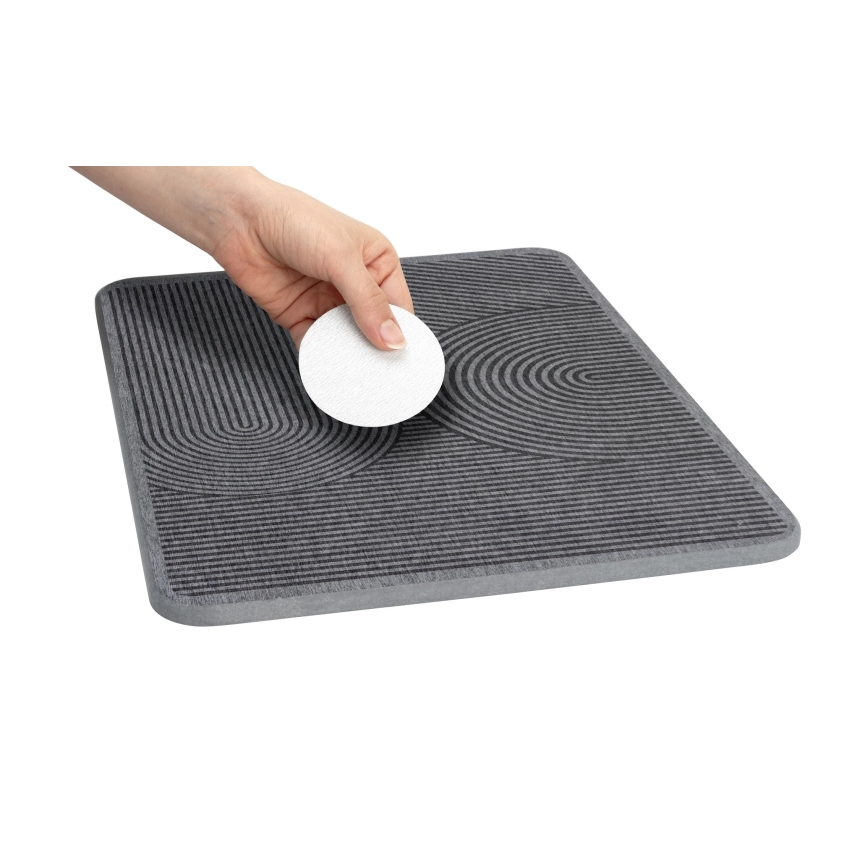 WENKO 54955100 - Abtropfmatte DAMON 40x30 cm Diatomit/grau