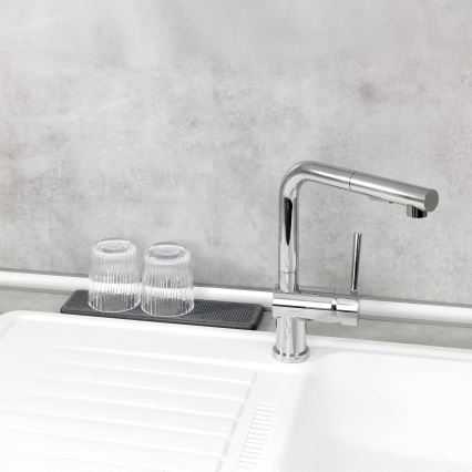 WENKO 54957100 - Abtropfmatte DAMON 30x8 cm grau