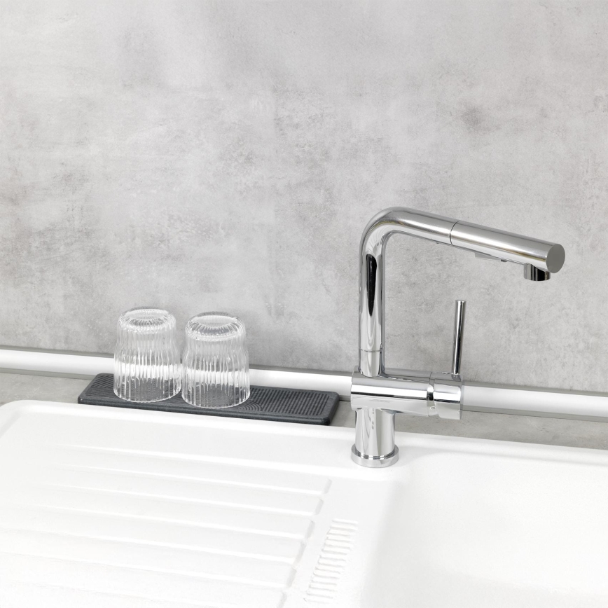 WENKO 54957100 - Abtropfmatte DAMON 30x8 cm grau