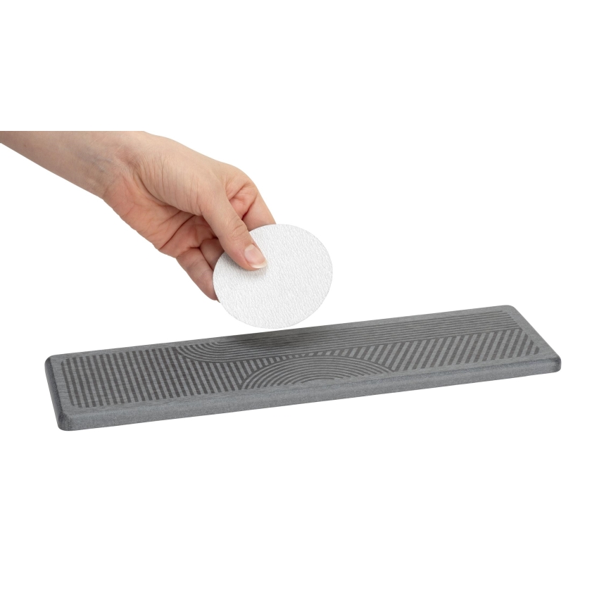 WENKO 54957100 - Abtropfmatte DAMON 30x8 cm grau