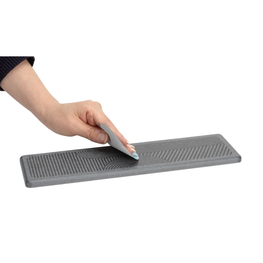 WENKO 54957100 - Abtropfmatte DAMON 30x8 cm grau