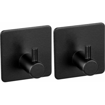 WENKO 55009100-Haken BLACK OUTDOOR KITCHEN 4,5x4,5 cm Edelstahl/schwarz