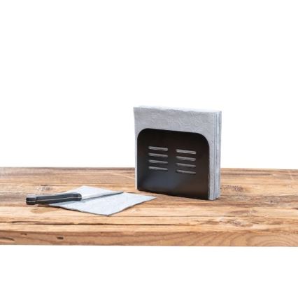 WENKO 55025100-Serviettenhalter BLACK OUTDOOR KITCHEN 15 x 12,5 cm schwarz
