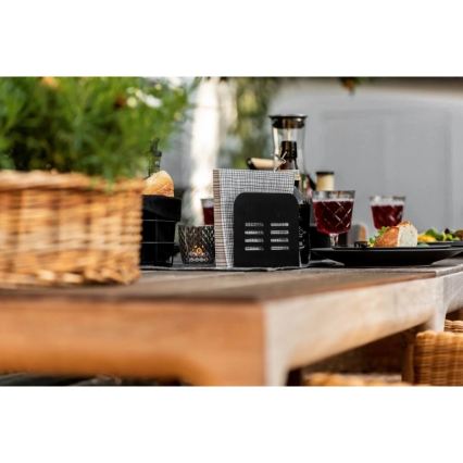 WENKO 55025100-Serviettenhalter BLACK OUTDOOR KITCHEN 15 x 12,5 cm schwarz