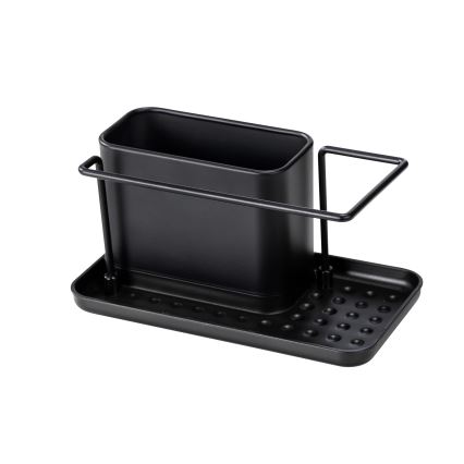 WENKO 55078100 - Organizer BLACK OUTDOOR KITCHEN 21x12 cm Edelstahl/schwarz
