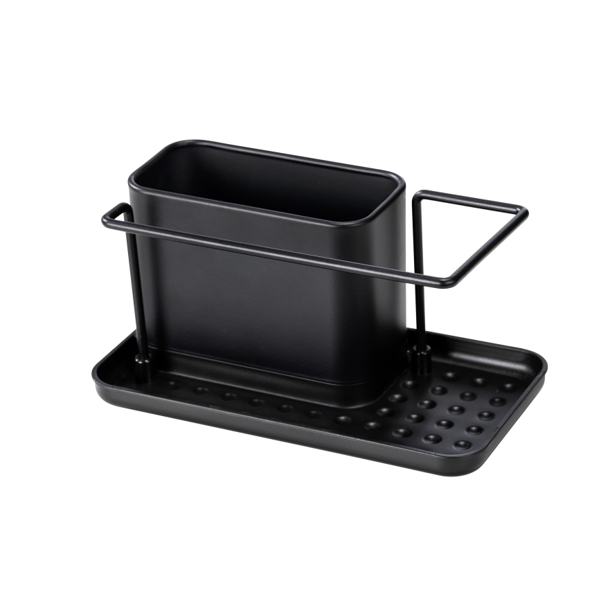 WENKO 55078100 - Organizer BLACK OUTDOOR KITCHEN 21x12 cm Edelstahl/schwarz
