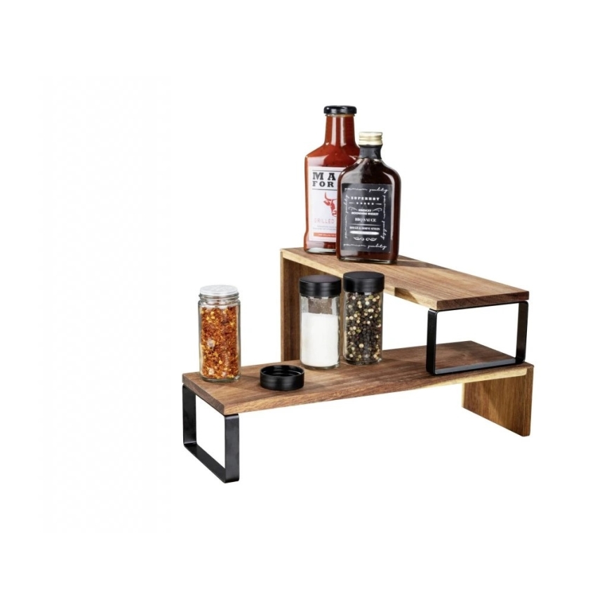 WENKO 55097100-Regal BLACK OUTDOOR KITCHEN 36x16 cm braun/schwarz