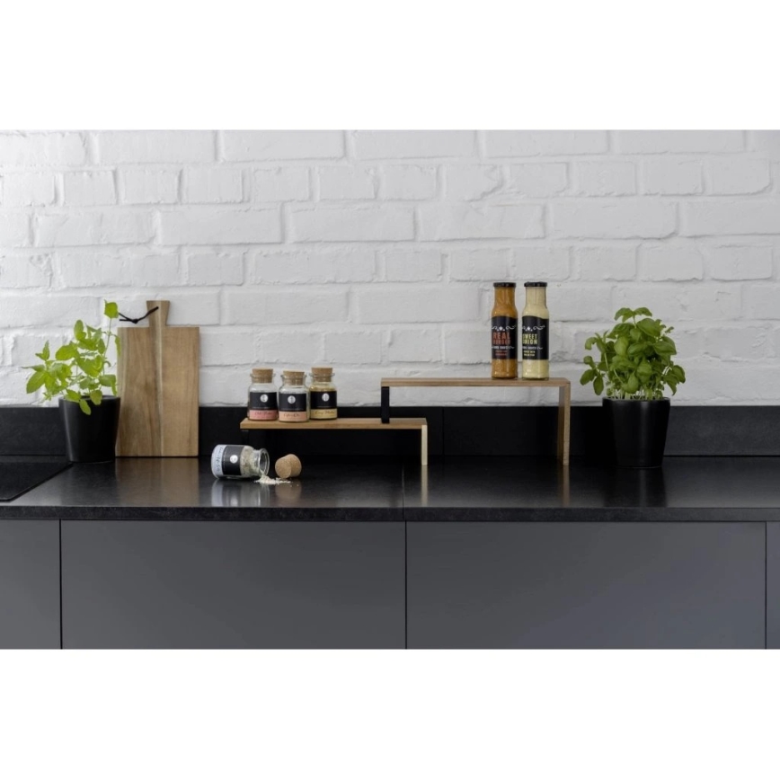 WENKO 55097100-Regal BLACK OUTDOOR KITCHEN 36x16 cm braun/schwarz