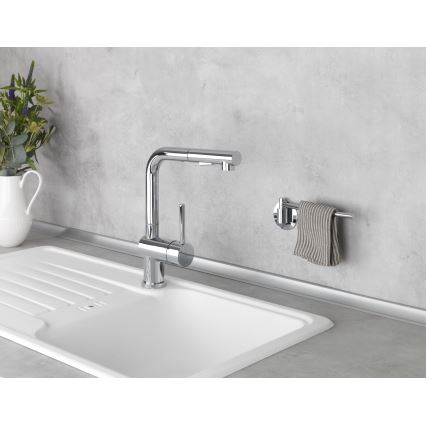 WENKO 5639100 - Halter für Küchentücher TURBO-LOC KÜCHE 23x6,5 cm Edelstahl/silber