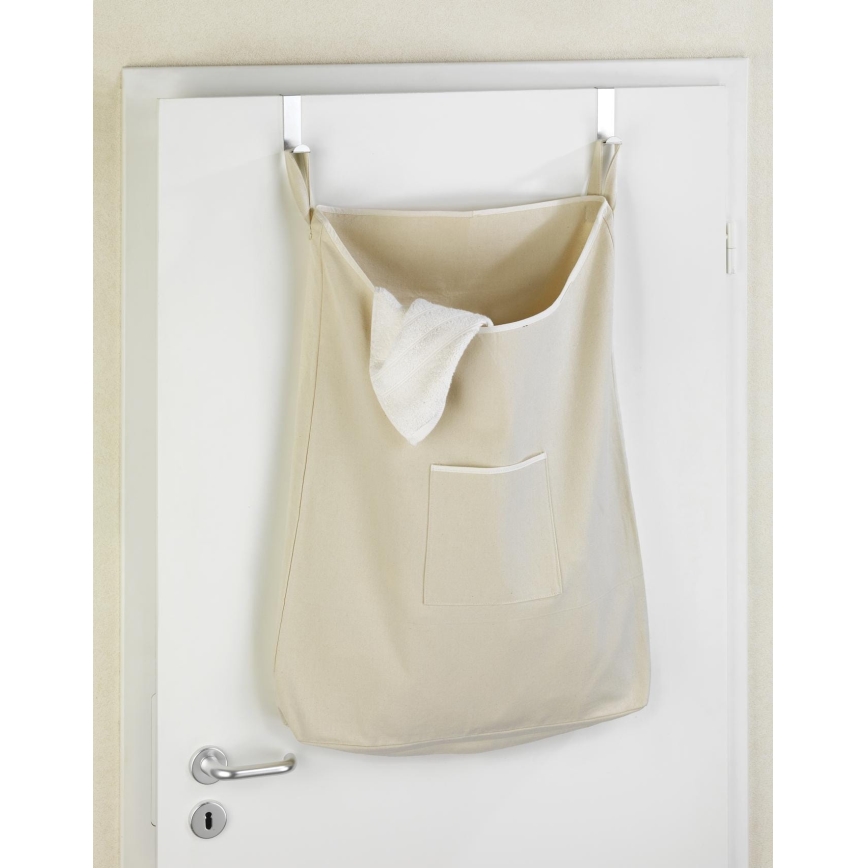 WENKO 62107100 - Wäschekorb CANGURO 52x81 cm beige/silber