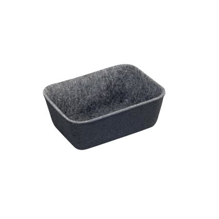 WENKO 64502100 - FELT Schubladen-Organizer, 28,5 x 20 cm, grau
