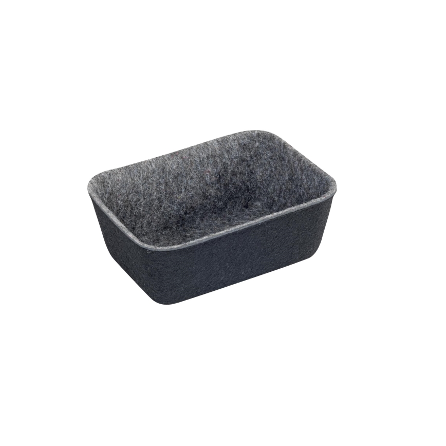 WENKO 64502100 - FELT Schubladen-Organizer, 28,5 x 20 cm, grau