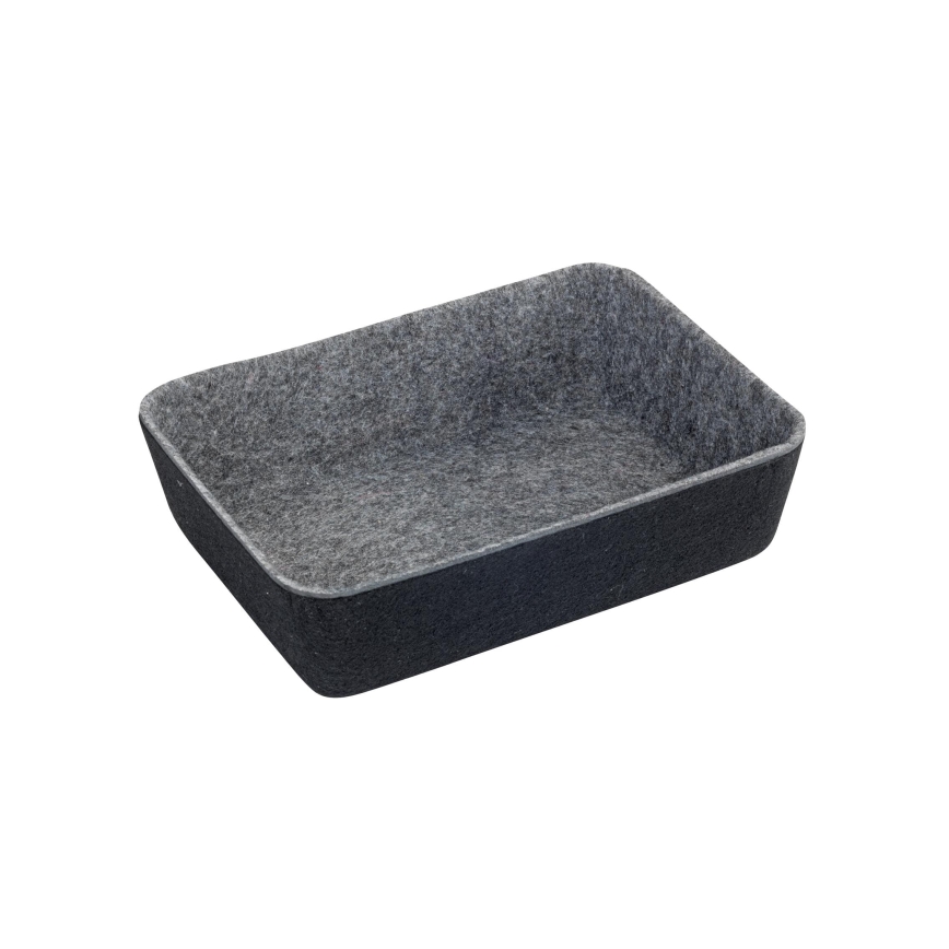 WENKO 64502100 - FELT Schubladen-Organizer, 28,5 x 20 cm, grau