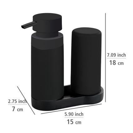 WENKO 69753800 - Organizer EASY SQUEEZ-E 15x18 cm schwarz