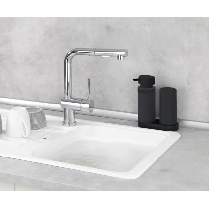 WENKO 69753800 - Organizer EASY SQUEEZ-E 15x18 cm schwarz