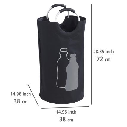 WENKO 69767800 - JUMBO-Tasche 38x72 cm schwarz