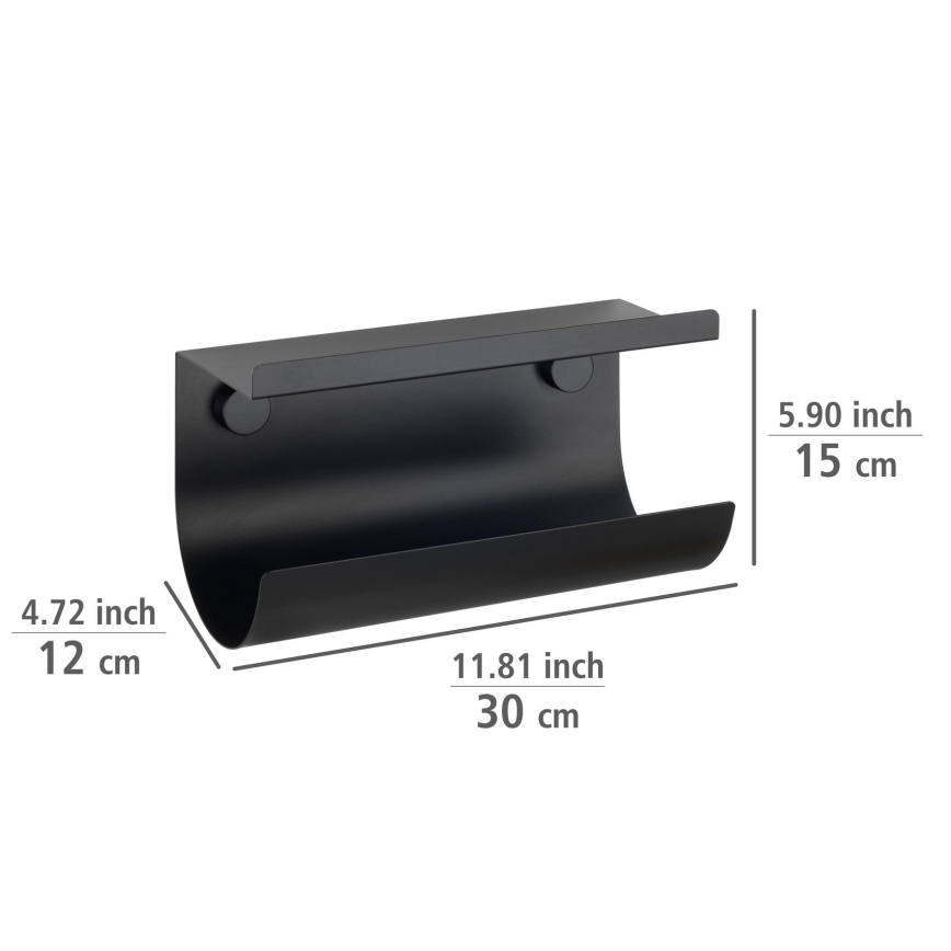 WENKO 71144800 - Rollenhalter JET 30x15 cm schwarz