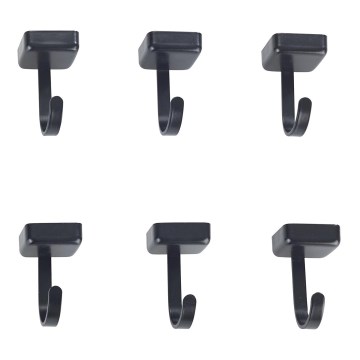 WENKO 71149800 - Haken JET 2,2 x 3,9 cm schwarz/silber