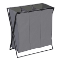 WENKO 71297800 - Wäschekorb TRIO 69 x 76 cm grau/schwarz