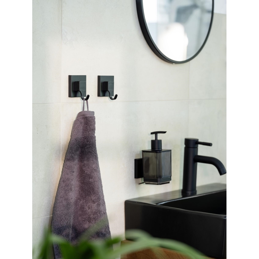 WENKO 71448800 - Haken VACUUM-LOC QUADRO ED 6x7 cm schwarz