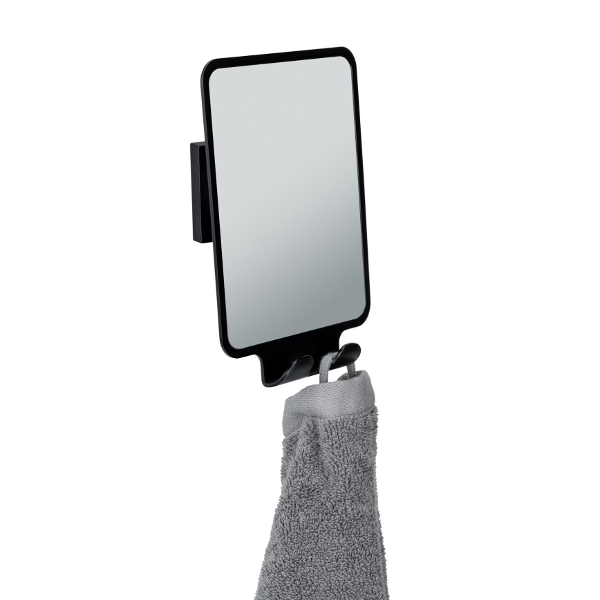 WENKO 71449800 - Spiegel VACUUM-LOC QUADRO ED 14x19,5 cm schwarz