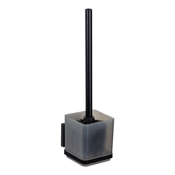 WENKO 71450800 - WC-Set VACUUM-LOC QUADRO ED 9,5 x 37 cm schwarz