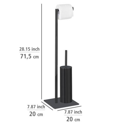 WENKO 71556800 - WC-Set RECCO 20x71,5 cm schwarz