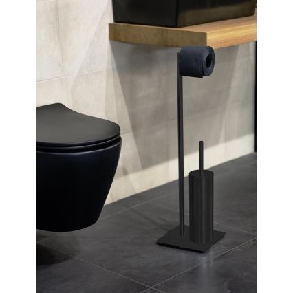 WENKO 71556800 - WC-Set RECCO 20x71,5 cm schwarz