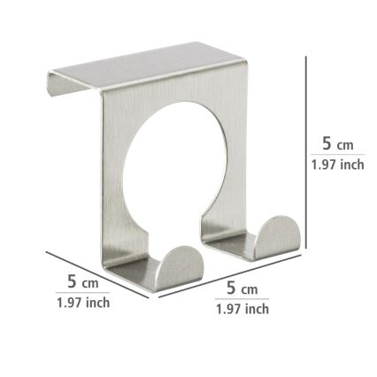 WENKO 8411100 - Haken 5x5 cm Edelstahl/silber