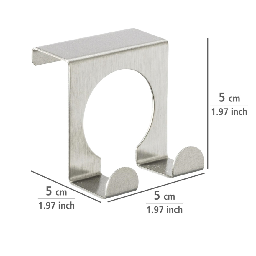 WENKO 8411100 - Haken 5x5 cm Edelstahl/silber