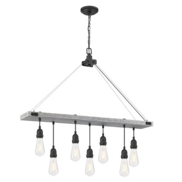 Westinghouse 6116440 - Kronleuchter ASHWOOD an Kette 7xE27/60W/230V