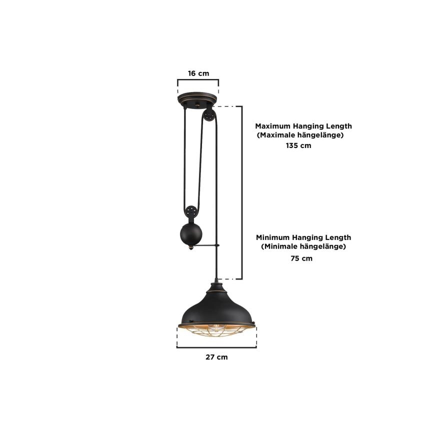 Westinghouse 61249 - Hängeleuchte CHAVES 1xE27/60W/230V