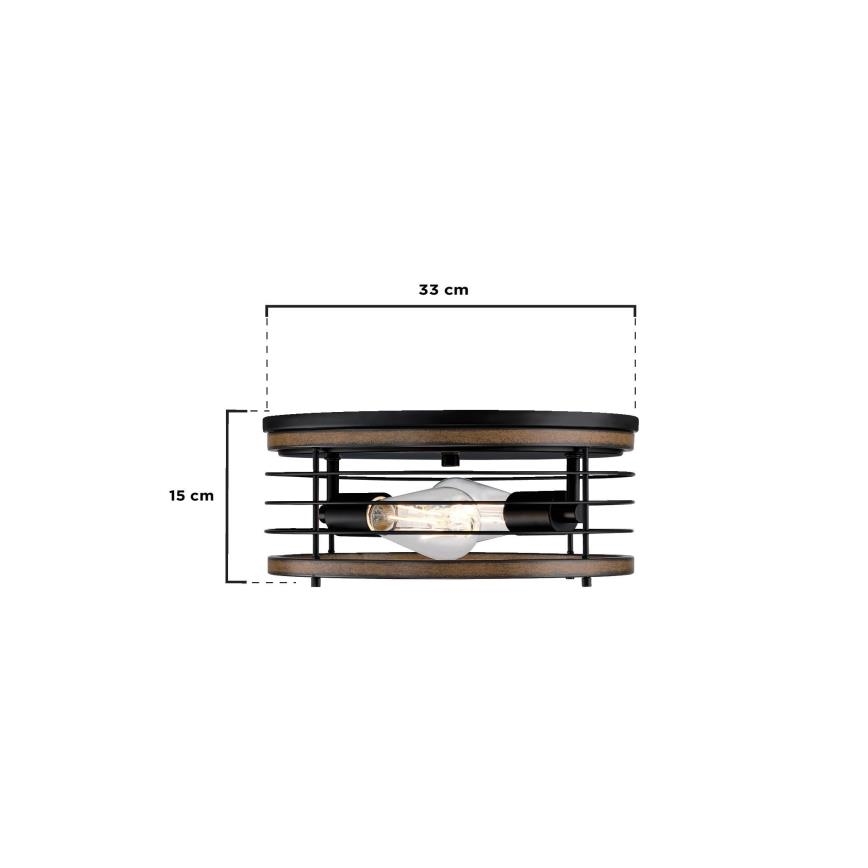 Westinghouse 61250 - Deckenleuchte ACKTON 2xE27/60W/230V barnwood