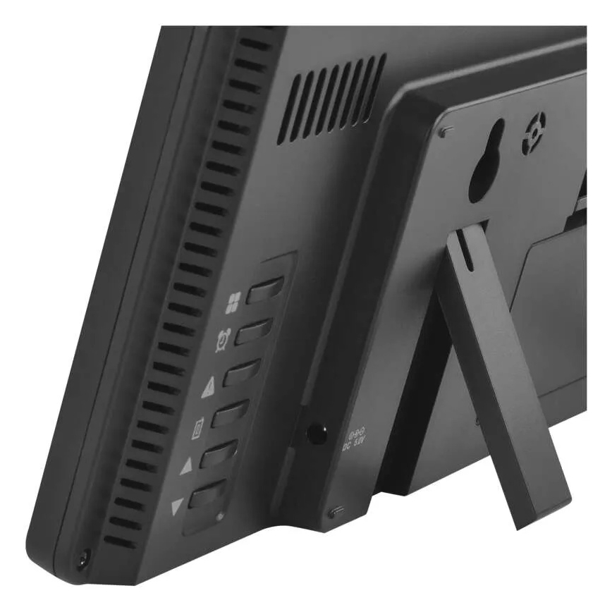 Wetterstation mit farbigem LCD-Display und Wecker 5V 3xAAA + 2xAA schwarz