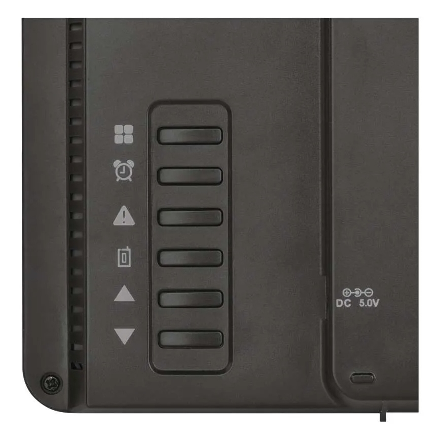 Wetterstation mit farbigem LCD-Display und Wecker 5V 3xAAA + 2xAA schwarz