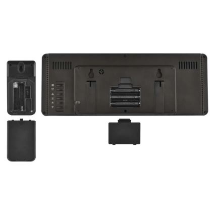 Wetterstation mit farbigem LCD-Display und Wecker 5V 3xAAA + 2xAA schwarz