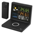 Wetterstation mit kabelloser Ladefunktion, 5V, 2×AA + 2×AAA, schwarz