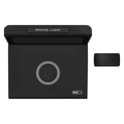 Wetterstation mit kabelloser Ladefunktion, 5V, 2×AA + 2×AAA, schwarz