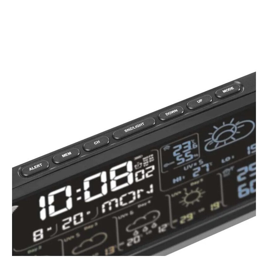 Wetterstation mit LCD-Anzeige GoSmart 5/230V Wi-Fi Tuya schwarz